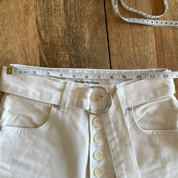 Reformation Madison High Waisted Belted Ankle Jeans Denim Jeans 24 - Picture 15 of 15
